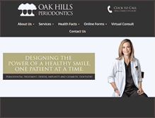 Tablet Screenshot of oakhillsperiodontics.com